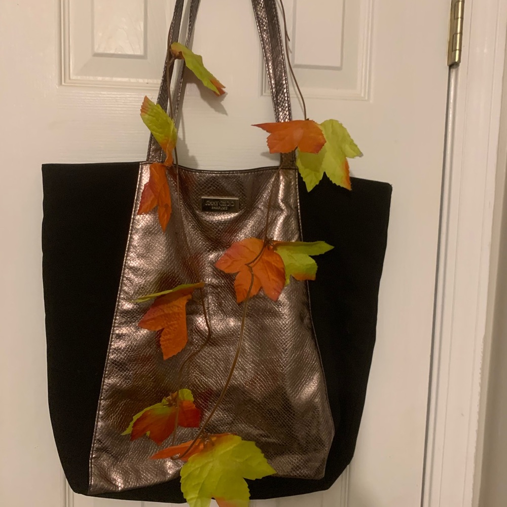 Jimmy Choo Parfum Black and Bronze Tote Bag